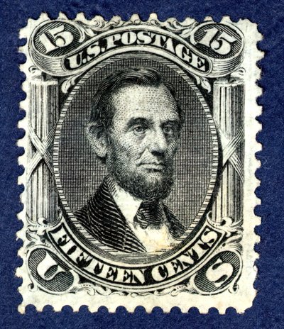 15c Abraham Lincoln F Grill Einzelstück von National Bank Note Company