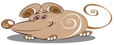 Lockige braune Maus - Cartoon von Neale Osborne