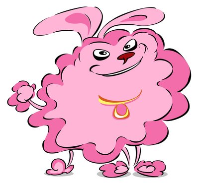 Pompom Pudel - Karikatur von Neale Osborne