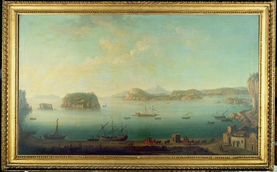 Ein Blick auf die Küste in der Nähe von Neapel mit den Inseln Nisida, Procida, Ischia und Capri, ca. 1780 von Neapolitan School