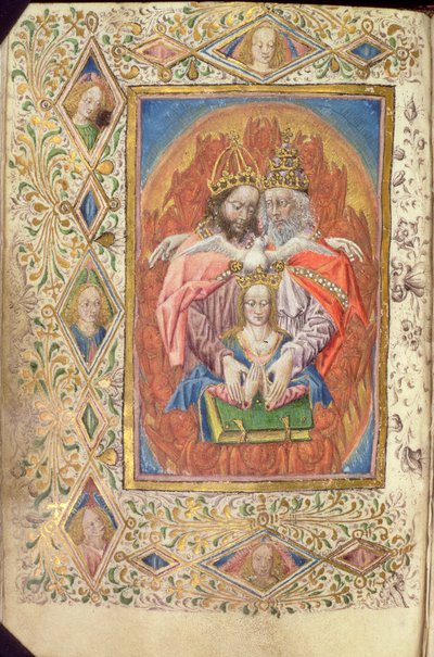 Die Dreifaltigkeit mit der Jungfrau, aus den Stunden der Ewigen Weisheit, ca. 1470-80 von Netherlandish School