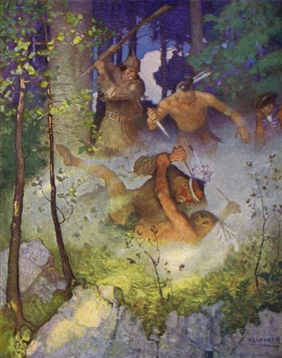 Illustration für Der letzte Mohikaner von Newell Convers (after) Wyeth