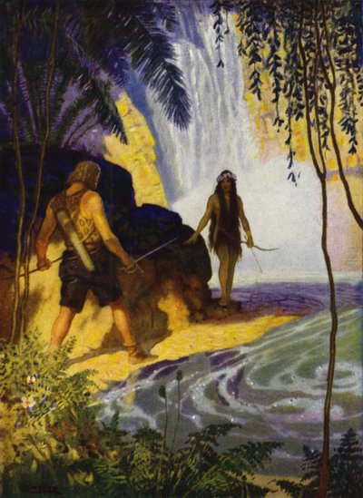 Illustration für Westward Ho! von Charles Kingsley von Newell Convers (after) Wyeth