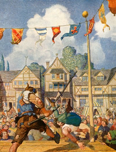 Little John besiegt Eric von Lincoln von Newell Convers Wyeth