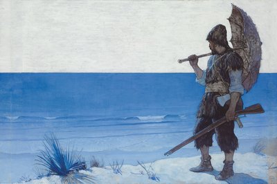 Robinson Crusoe: Vorsatzblatt von Newell Convers Wyeth