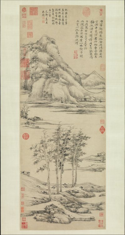 Wälder und Täler des Berges Yu, 1372 von Ni Zan