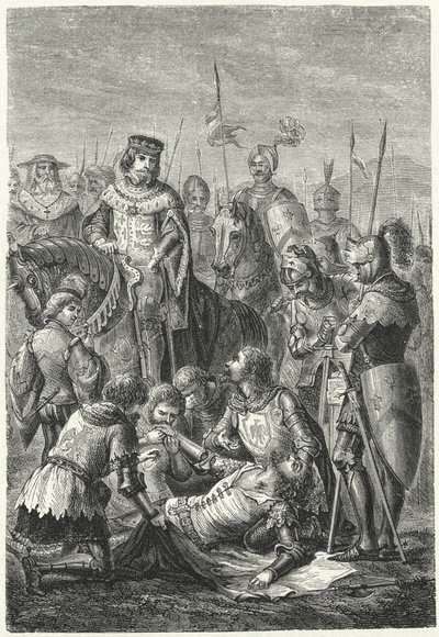 Der Tod von Manfred von Sizilien in der Schlacht bei Benevent von Niccolo Sanesi