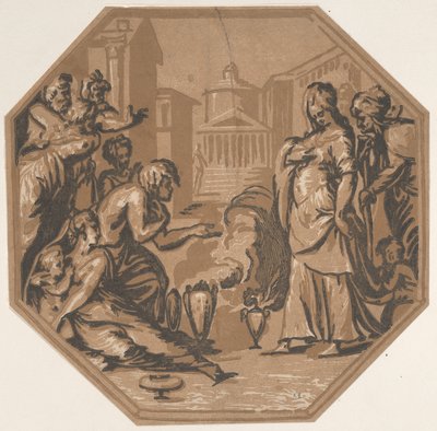 Menschen, die Psyches Schönheit huldigen von Niccolo Vicentino