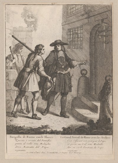 Der große Probst von Rom mit seinen Bogenschützen, 1648-1700 von Nicholas Boucquet
