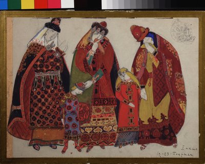 Frauen und Kinder. Kostümentwürfe für die Oper Fürst Igor von Alexandre Borodin von Nicholas Roerich