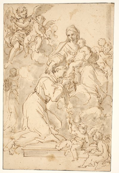 Madonna mit Kind und St. Antonius von Padua von Nicolò Ricciolini