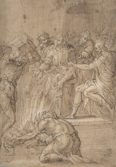 Die Kumanische Sibylle vor Tarquinius dem Stolzen, 16. Jahrhundert von Nicolò dell