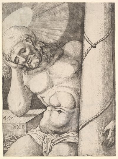Der Schmerzensmann an der Säule, 1523 von Nicolaas Hogenberg