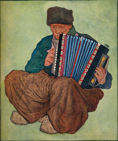 Ein Volendamer Musiker, 19. Jahrhundert von Nicolaas Wilhelm Jungmann