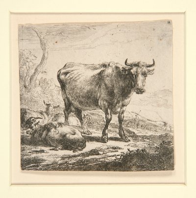 Die Kuhherde mit der Milchmagd von Nicolaes Berchem