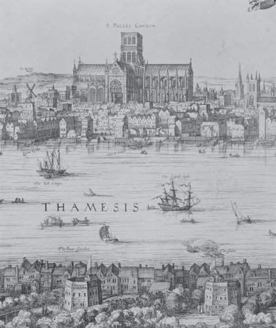 Panorama von London und der Themse (Detail) von Nicolaes Jansz Visscher