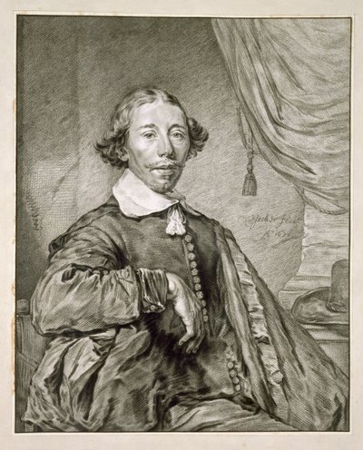 Porträt eines Mannes, 1681 von Nicolaes Jansz Visscher