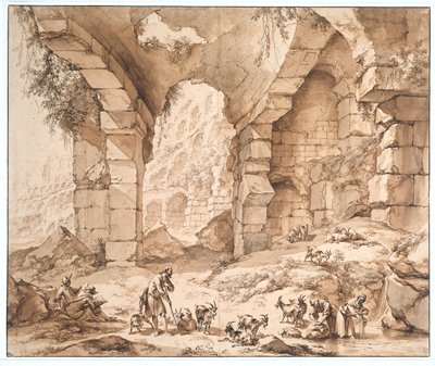Ansicht der Ruinen des Kolosseums von Nicolaes Pietersz Berchem