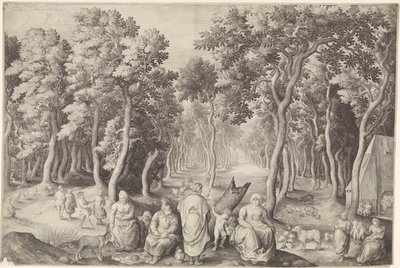 Bauernfamilie im Wald von Nicolaes de Bruyn