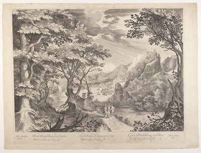 Die Jünger auf dem Weg nach Emmaus von Nicolaes de Bruyn
