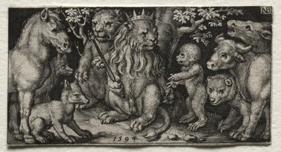 Der König der Tiere, 1594 von Nicolaes de Bruyn