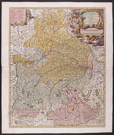Karte von Bayern, Nicolaes Visscher, Kartograph von Nicolaes the Elder (after) Visscher