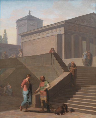 Pamphilius und sein Diener Davus. Aus Terence