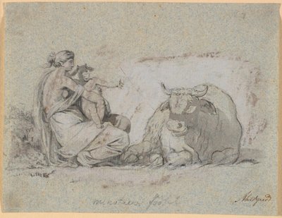 Pasiphaë mit dem kleinen Minotaurus von Nicolai Abildgaard
