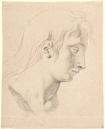 Studie für das Haupt von Prinz Hans auf dem Bild von Christian I. im Rittersaal von Christiansborg von Nicolai Abildgaard