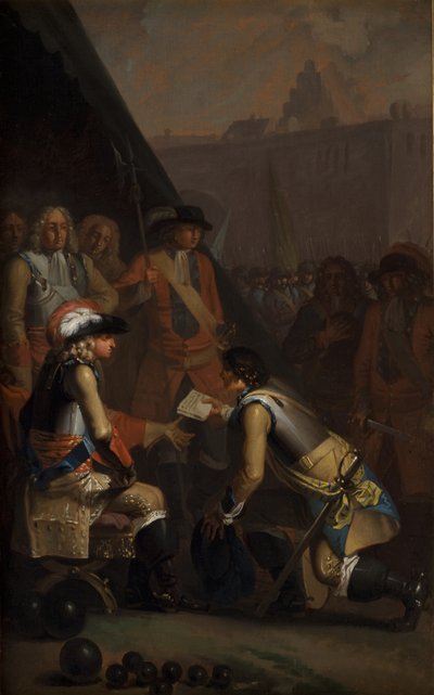 Magnus Stenbock übergibt die Festung Tønning an Friedrich IV. im Jahr 1714, 1785 von Nicolai Abraham Abildgaard