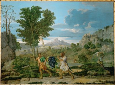 Der Herbst oder die Trauben aus dem Gelobten Land von Nicolas (attr.to) Poussin