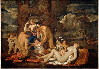 Die Kindheit des Bacchus von Nicolas (attr.to) Poussin