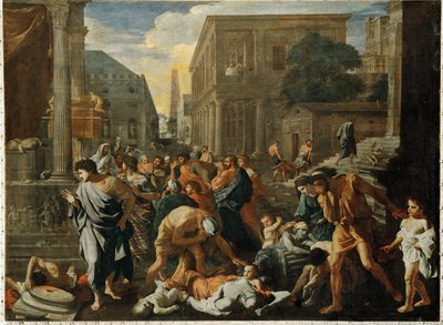 Die Pest von Aschdod oder das Wunder der Arche von Nicolas (attr.to) Poussin