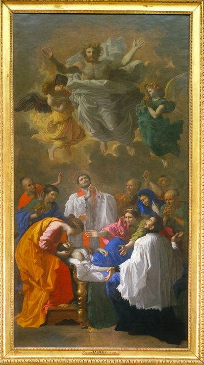 Der heilige Franz-Xaver erweckt die Tochter eines Bewohners von Cangoxima in Japan zum Leben von Nicolas (attr.to) Poussin