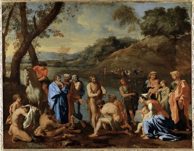 Johannes der Täufer tauft das Volk von Nicolas (attr.to) Poussin