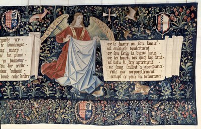 Apokalypse (1373-1383), Engel tragen die Werkzeuge der Passion von Nicolas Bataille