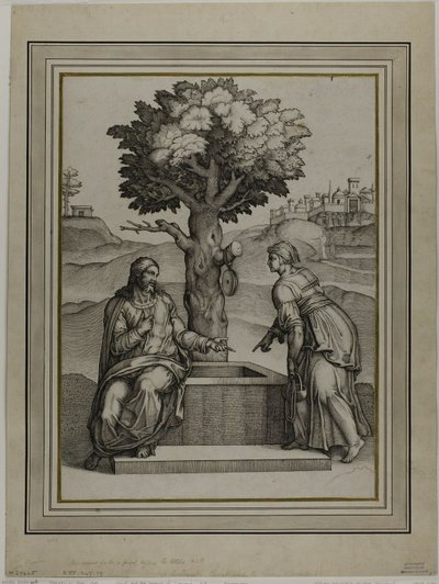 Christus und die Frau von Samaria von Nicolas Beatrizet