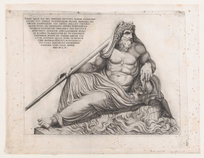 Speculum Romanae Magnificentiae: Der Ozeangott, 1560 von Nicolas Beatrizet