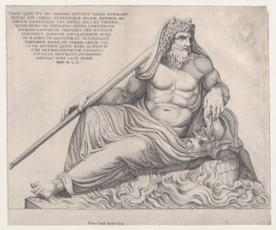 Speculum Romanae Magnificentiae: Der Ozeangott, 1560 von Nicolas Beatrizet
