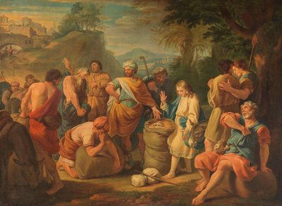 Das Finden des Geldes im Sack Benjamins von Nicolas Bertin