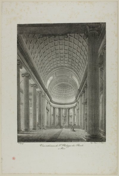 Innenansicht von St. Philippe du Roule, Paris von Nicolas Chapuy