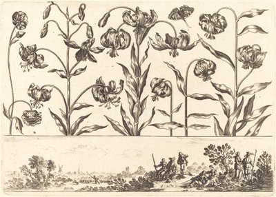 Blumendruck Nr. 5 von Nicolas Cochin after Balthasar Moncornet