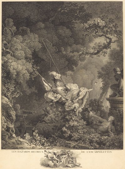 Die glücklichen Zufälle der Schaukel von Nicolas Delaunay after Jean Honoré Fragonard