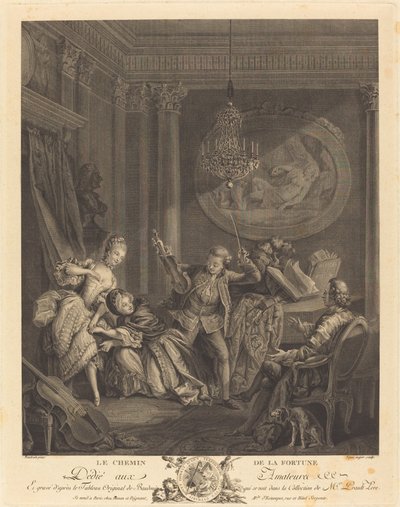 Der Weg des Glücks von Nicolas Joseph Voyez after Pierre Antoine Baudouin