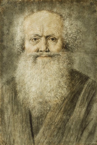 Porträt eines bärtigen Mannes, Brustlänge von Nicolas Lagneau or Lanneau