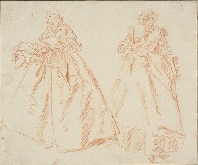 Zwei stehende Frauen von Nicolas Lancret