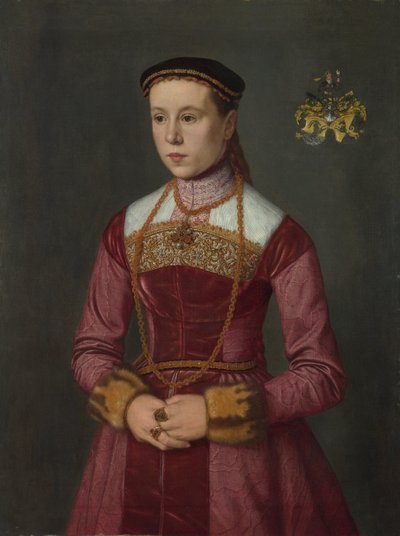 Porträt einer jungen Dame, ca. 1561 von Nicolas Neufchatel