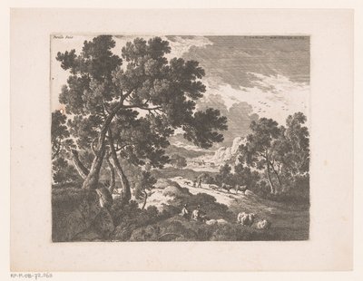 Landschaft mit Hirten von Nicolas Perelle