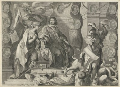 Werbeabdruck von Aegidius Le Maistre (1663), oberer Teil von Nicolas Pitau (I)