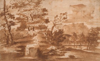 Landschaft (recto) von Nicolas Poussin